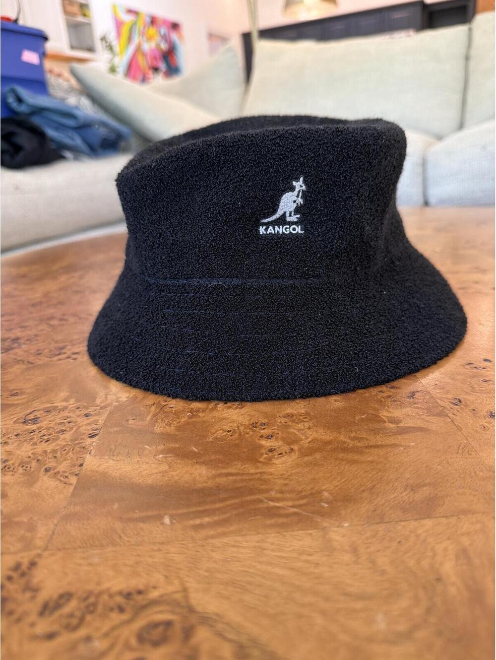 Kangol Furgora Style Black Bucket Hat Size Large